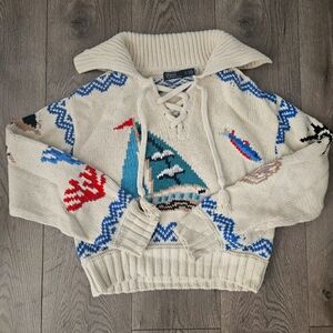 Polo Ralph Lauren Nautical-Motif Cotton-Blend Jumper Sweater